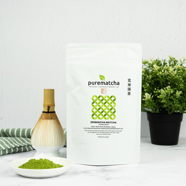 100g GENMAICHA MATCHA Powder Tea (Organic Premium Grade) - Purematcha Australia