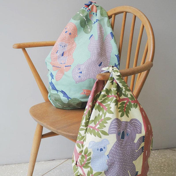 104 KATA KATA Furoshiki Koala Bear Yellow - Purematcha Australia