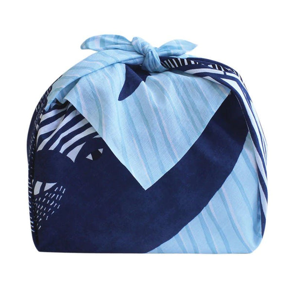 104 KATA KATA Furoshiki Whale Blue - Purematcha Australia