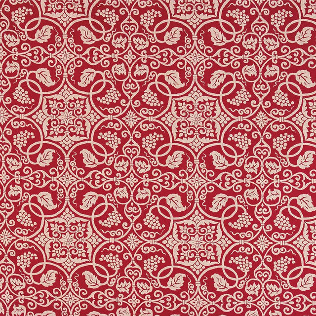 120 Large Shosoin Cotton Arabesque Red Furoshiki - Purematcha Australia