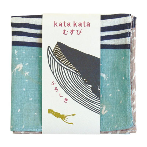 50 KATA KATA Furoshiki Blue Whale - Purematcha Australia