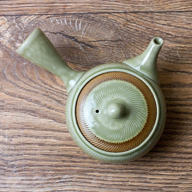 AICHI Tokoname Japanese Teapot Kyusu (350ml) - Purematcha Australia