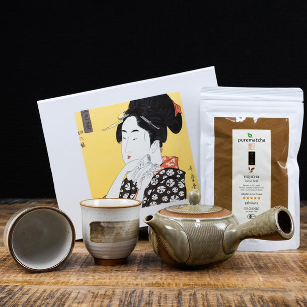 AOKI Japanese Tea Set in Ukiyo-e Gift Box (Made in Japan) - Purematcha Australia