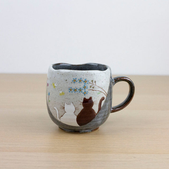 Atelier Yu Cats In Sunny Spot Kutani Mug (230ml) - Purematcha Australia