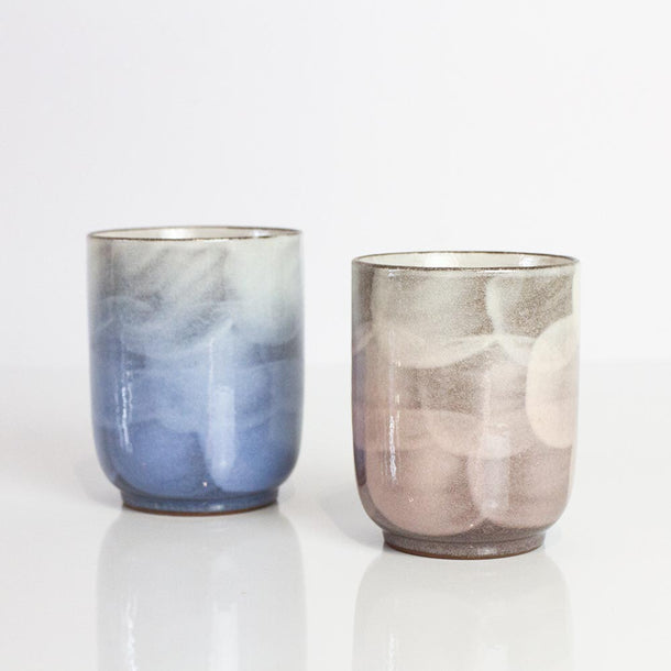 KUMIYU Aya-Glazed Kutani Feather Tea Cup Set - Purematcha Australia
