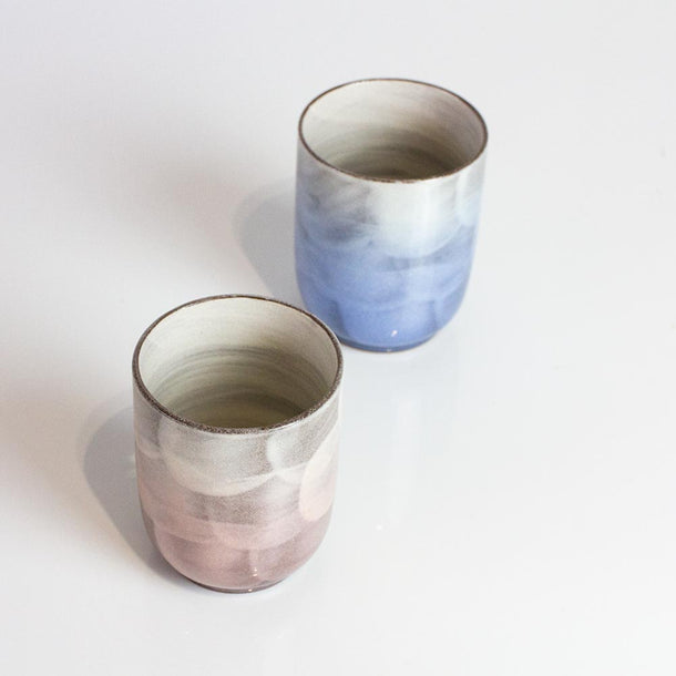 KUMIYU Aya-Glazed Kutani Feather Tea Cup Set - Purematcha Australia