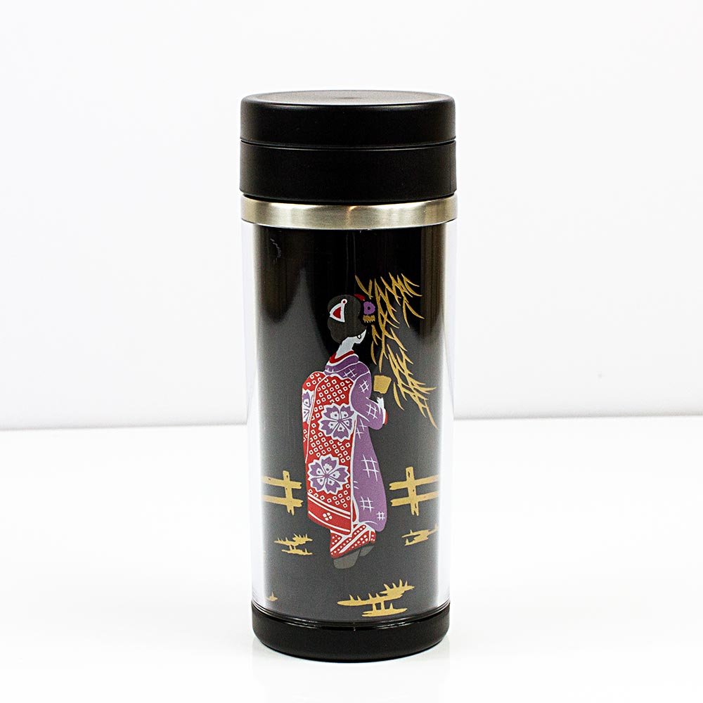 MAKI-E Geisha Stainless Steel Tumbler (350ml) - Purematcha Australia