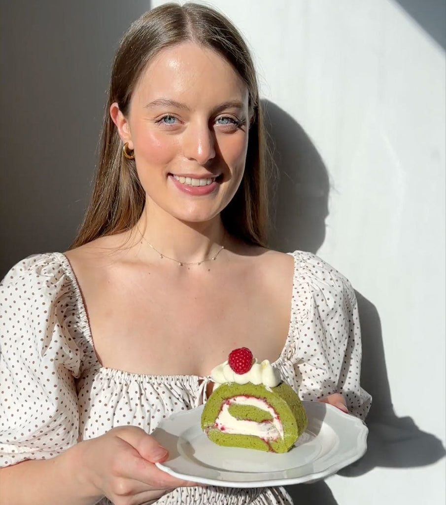 Matcha Raspberry Swiss Roll Cake Recipe By Holly B Wood