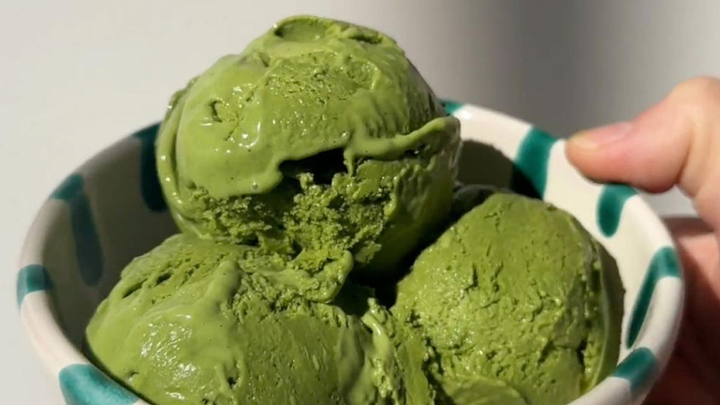 Matcha Ice Cream in a bowl