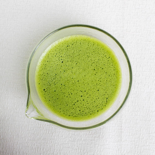 AKINOMORI culinary grade matcha brewed in chawan