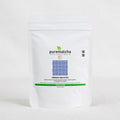 White package of premium organic matcha tea powder