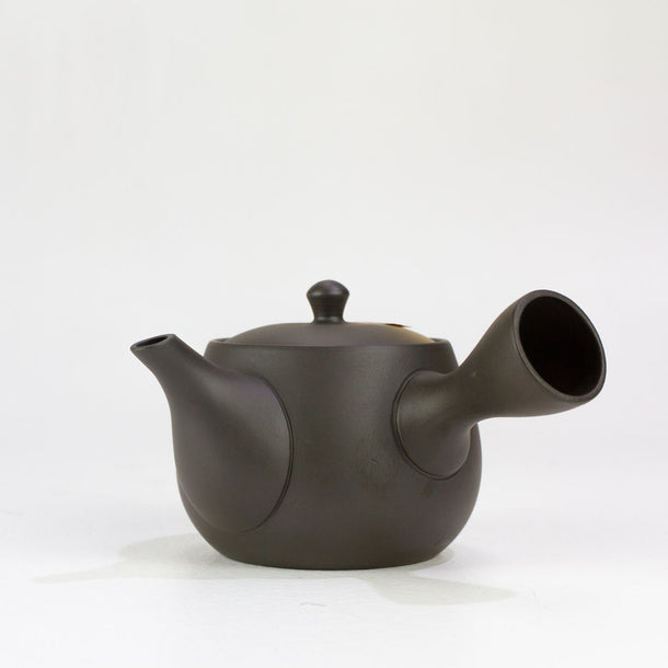handpainted dark clay japanese teapot made in tokoname Japan