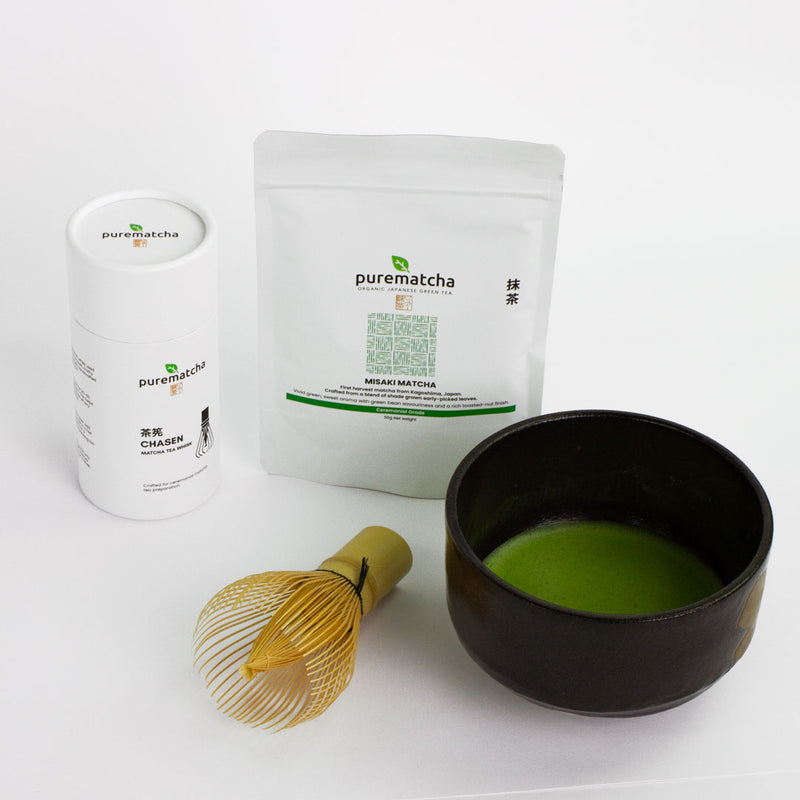 Hand-whisking matcha to order