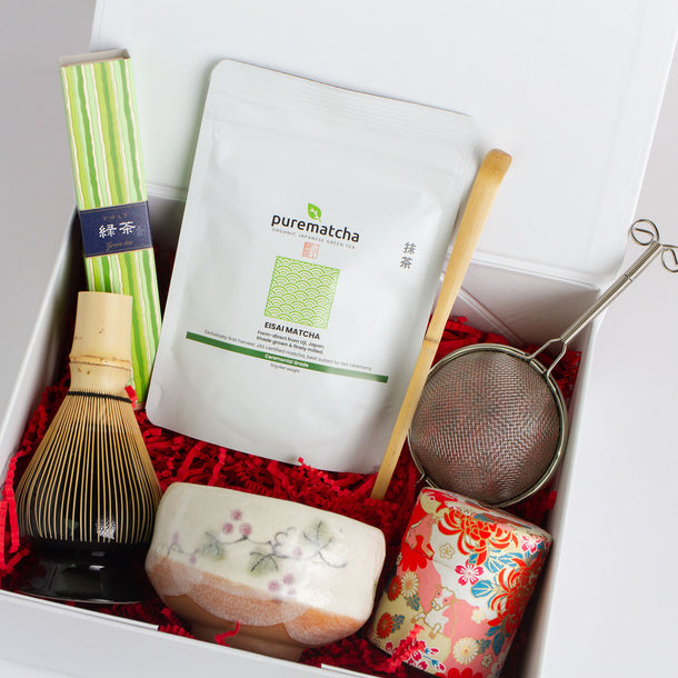 Matcha Christmas Tea Hamper with Incense and matcha tools