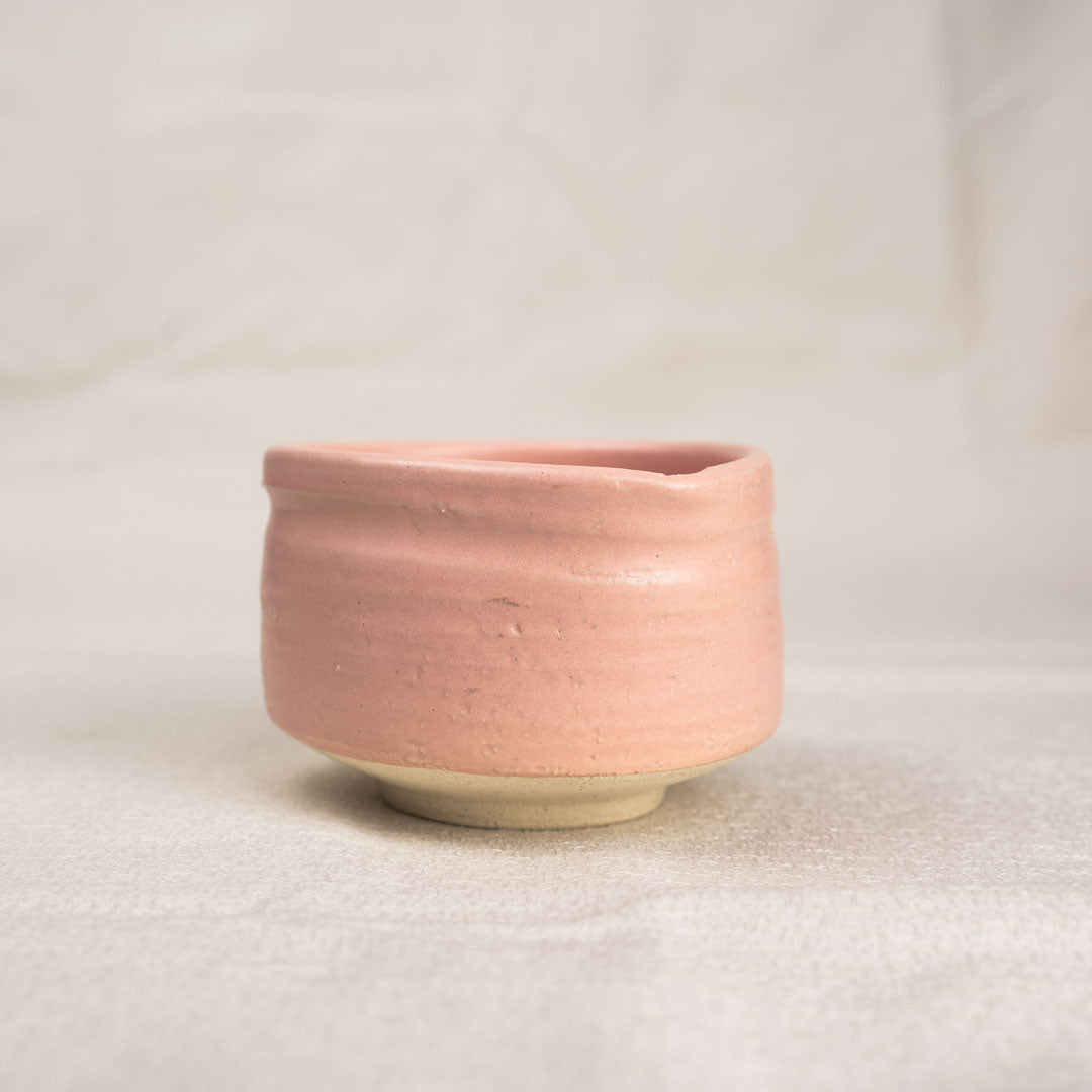 Pink Matcha Tea Bowl Chawan with Spout made in Japan