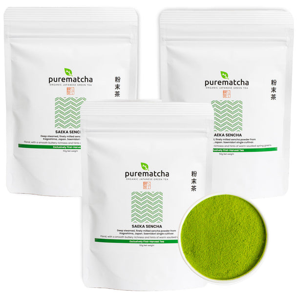 SAEKA Organic Deep Steamed Sencha Powder (Saemidori Cultivar)