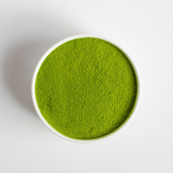 SAEKA deep-steamed sencha powder, top view