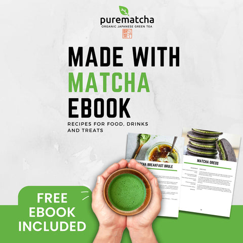 free purematcha made with matcha ebook for food, drinks and treats recipes