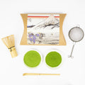 Purematcha sampler tea set with matcha whisk bamboo scoop and tee sieve
