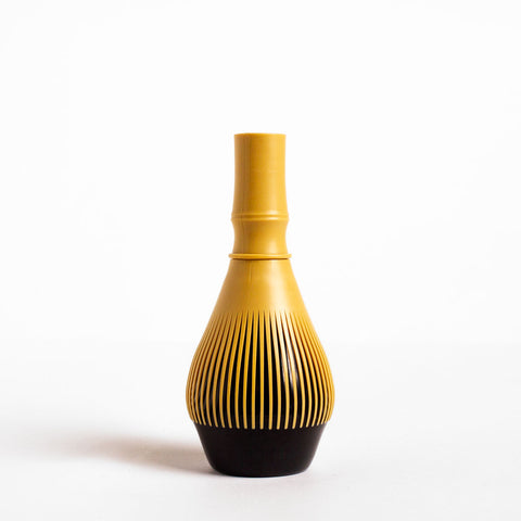 made in Japan resin matcha whisk in ivory colour in original packaging