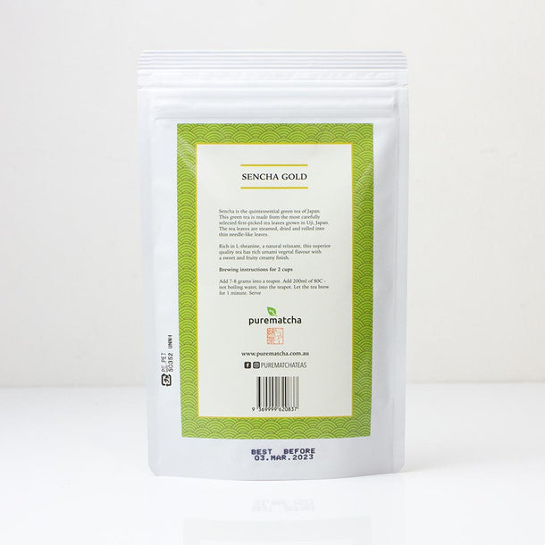 100g ORGANIC SENCHA Gold Green Tea - Purematcha Australia