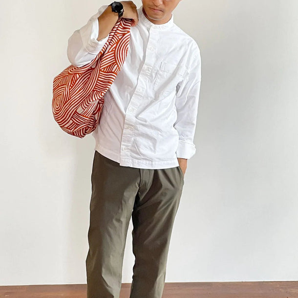 104 Isa Monyo Large Reversible Furoshiki Knot (Blue / Orange) - Purematcha Australia