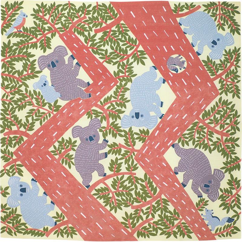 104 KATA KATA Furoshiki Koala Bear Yellow - Purematcha Australia
