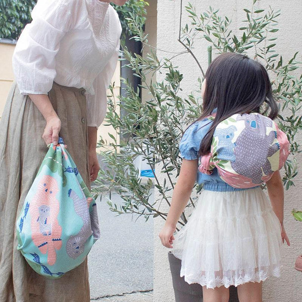 104 KATA KATA Furoshiki Sea Otter Blue - Purematcha Australia