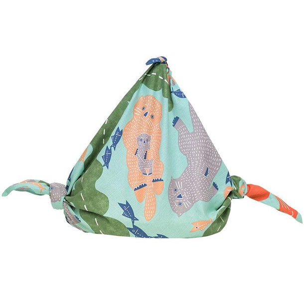 104 KATA KATA Furoshiki Sea Otter Blue - Purematcha Australia