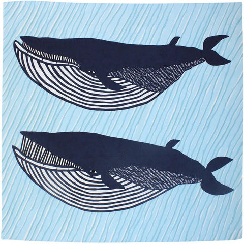104 KATA KATA Furoshiki Whale Blue - Purematcha Australia