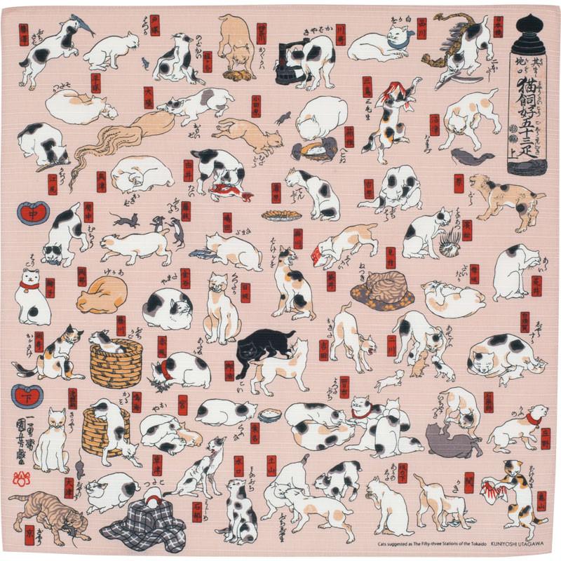 48 UKIYO-E Cats Showing The Fifty Three Stations Of The Tokaido - Purematcha Australia
