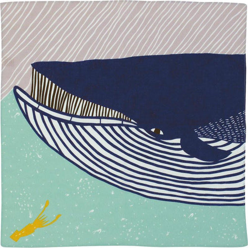 50 KATA KATA Furoshiki Blue Whale - Purematcha Australia