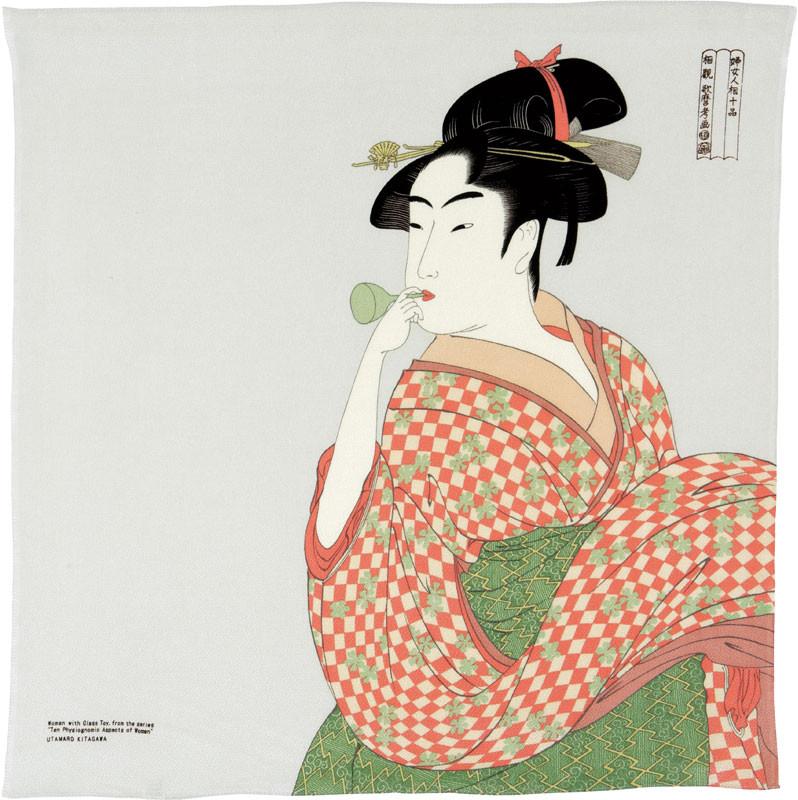 68 UKIYO-E A Woman Playing A Poppin - Purematcha Australia
