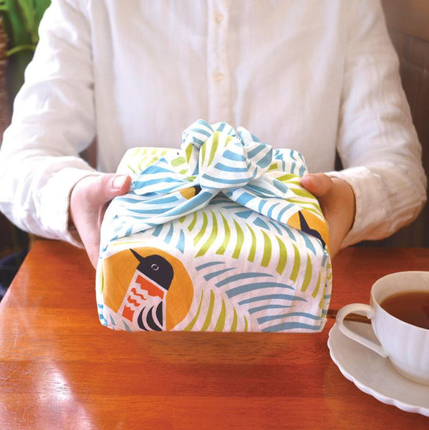 70 Cohare Cats & Birds Green - Purematcha Australia