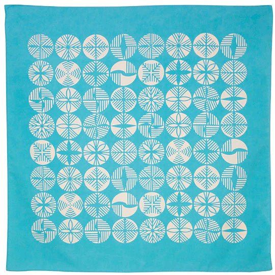70 Isa Monyo Water-Repellent Pine Turquoise Furoshiki Wrapping Cloth - Purematcha Australia
