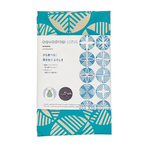 70 Isa Monyo Water-Repellent Pine Turquoise Furoshiki Wrapping Cloth - Purematcha Australia