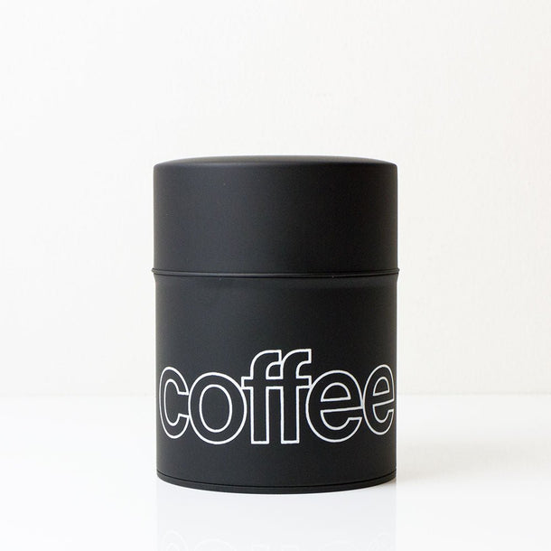 Airtight Coffee Canister 375g (Matte Black) - Purematcha Australia