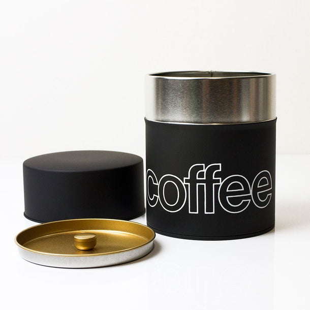 Airtight Coffee Canister 375g (Matte Black) - Purematcha Australia