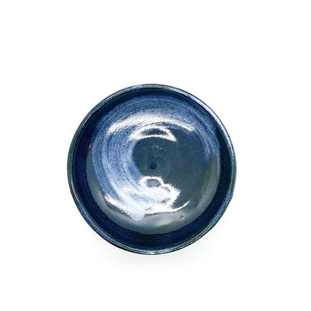 AMAYA Blue Matcha Bowl White Brushstroke CHAWAN - Purematcha Australia