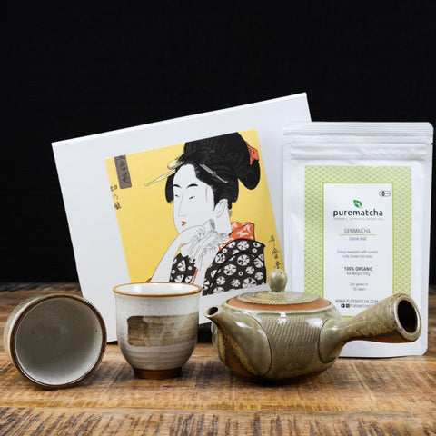 AOKI Japanese Tea Set in Ukiyo-e Gift Box (Made in Japan) - Purematcha Australia