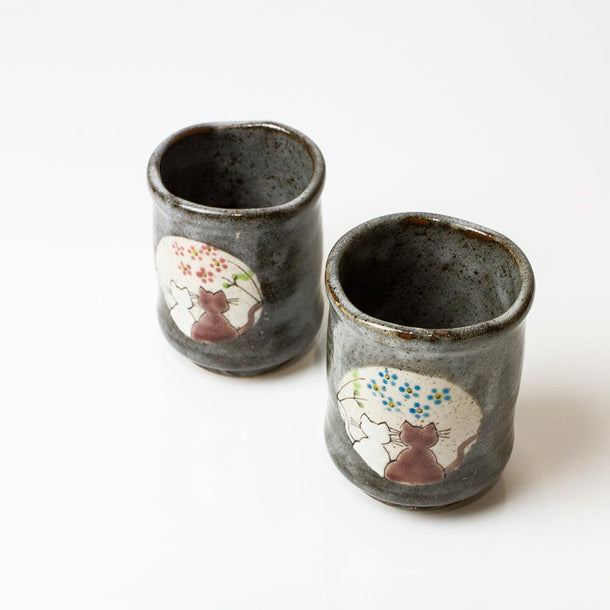 Atelier Yu Cats In Sunny Spot Japanese Tea Cups - Purematcha Australia