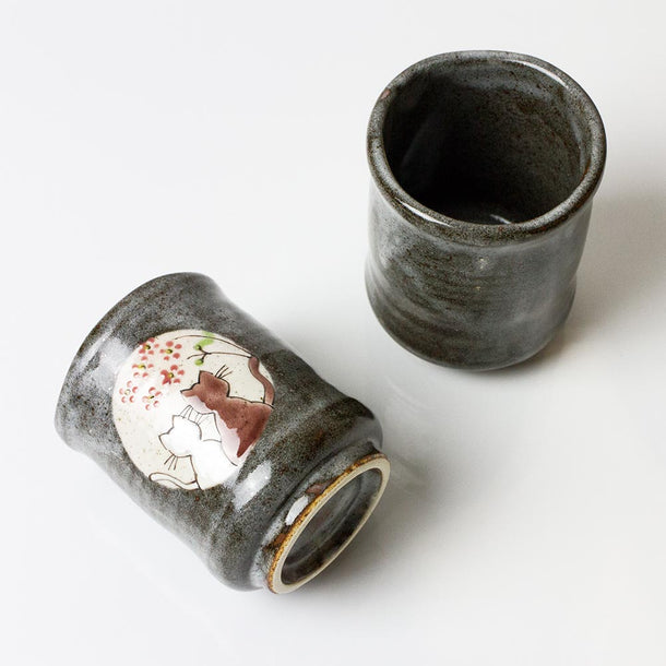 Atelier Yu Cats In Sunny Spot Japanese Tea Cups - Purematcha Australia