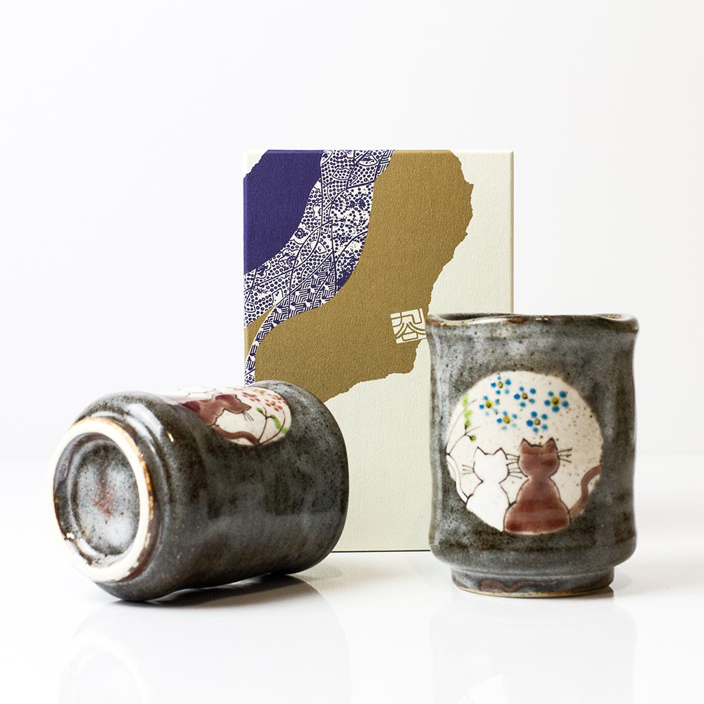 Atelier Yu Cats In Sunny Spot Japanese Tea Cups - Purematcha Australia
