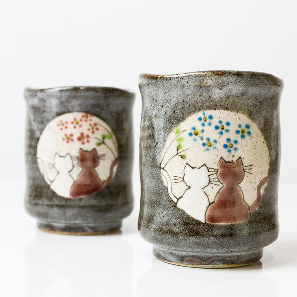 Atelier Yu Cats In Sunny Spot Japanese Tea Cups - Purematcha Australia