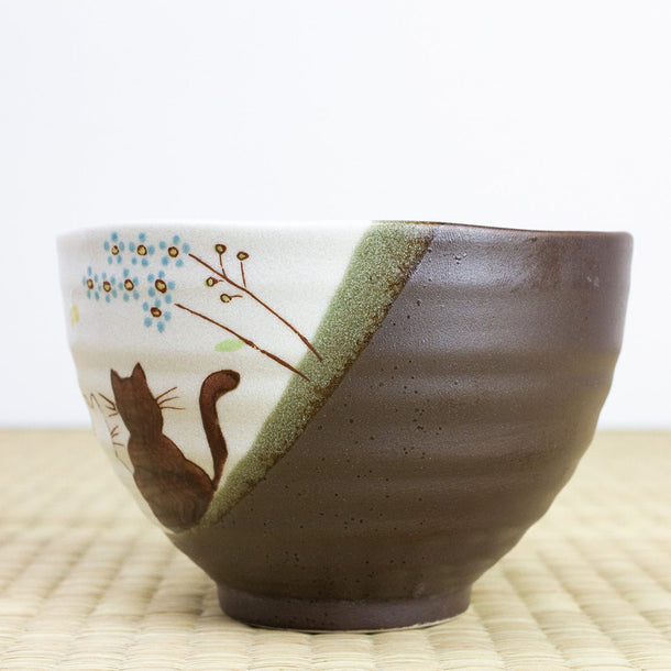 Atelier Yu Cats In Sunny Spot Matcha Tea Bowl (250ml) - Purematcha Australia