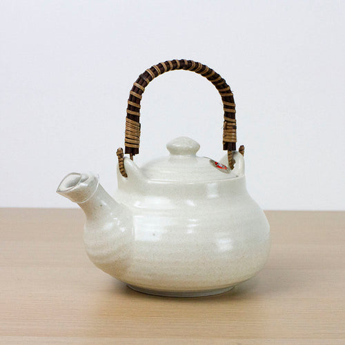BANKO-YAKI White Large Japanese Teapot (700ml) - Purematcha Australia