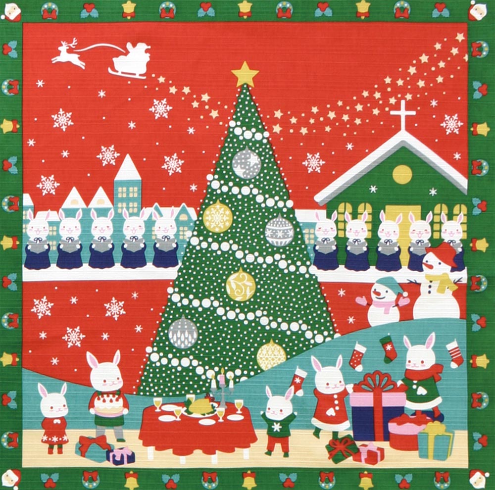 Christmas Night Furoshiki Gift Wrapping Cloth