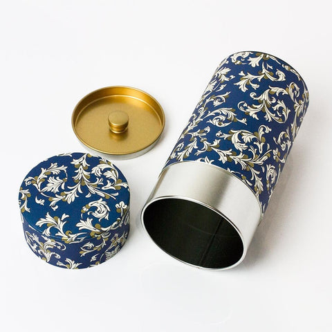 Florence Rossi Paper Blue Tea Canister (200g) - Purematcha Australia