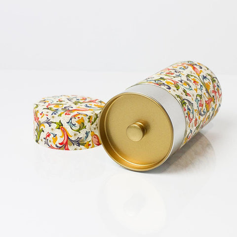 Florence Rossi Paper Floral Tea Tin Canister (200g) - Purematcha Australia