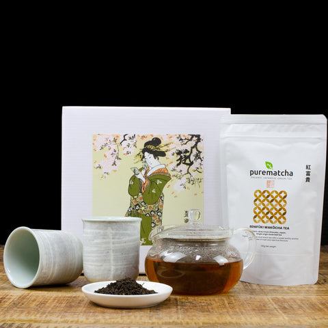 HARIO 4 Piece Japanese Tea Set in Ukiyo-e Gift Box (Made in Japan) - Purematcha Australia